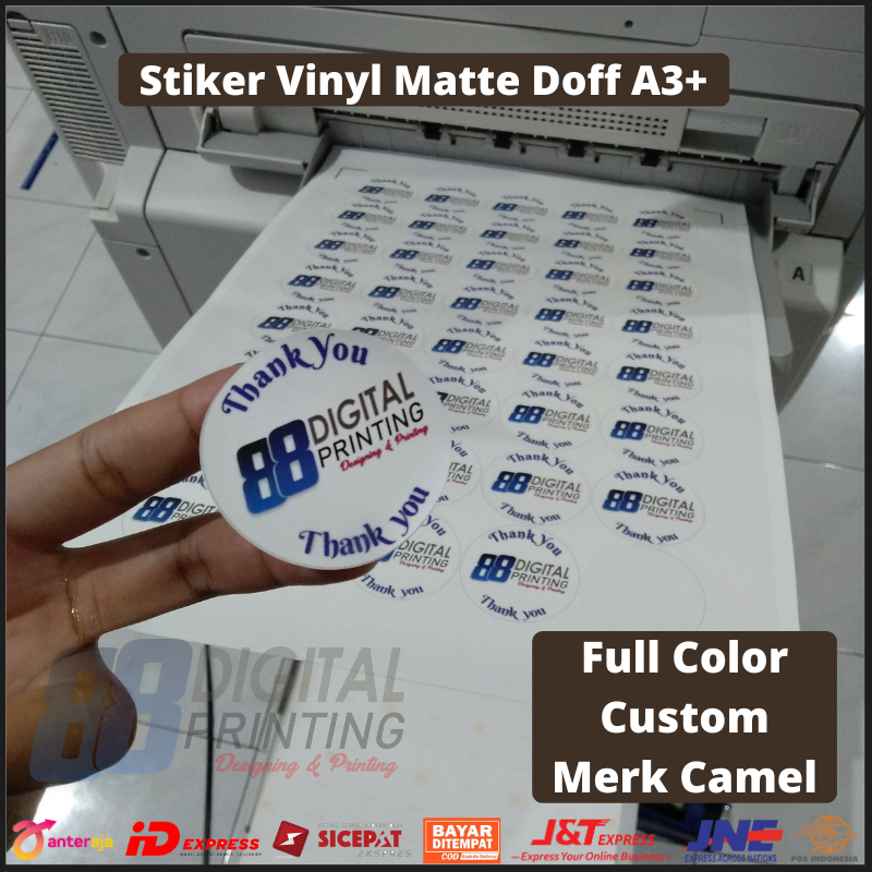 

[✔️Print+Cut] Cetak Sticker Vinyl Matte A3+ Waterproof / Print Sticker Vinyl Doff Full Color