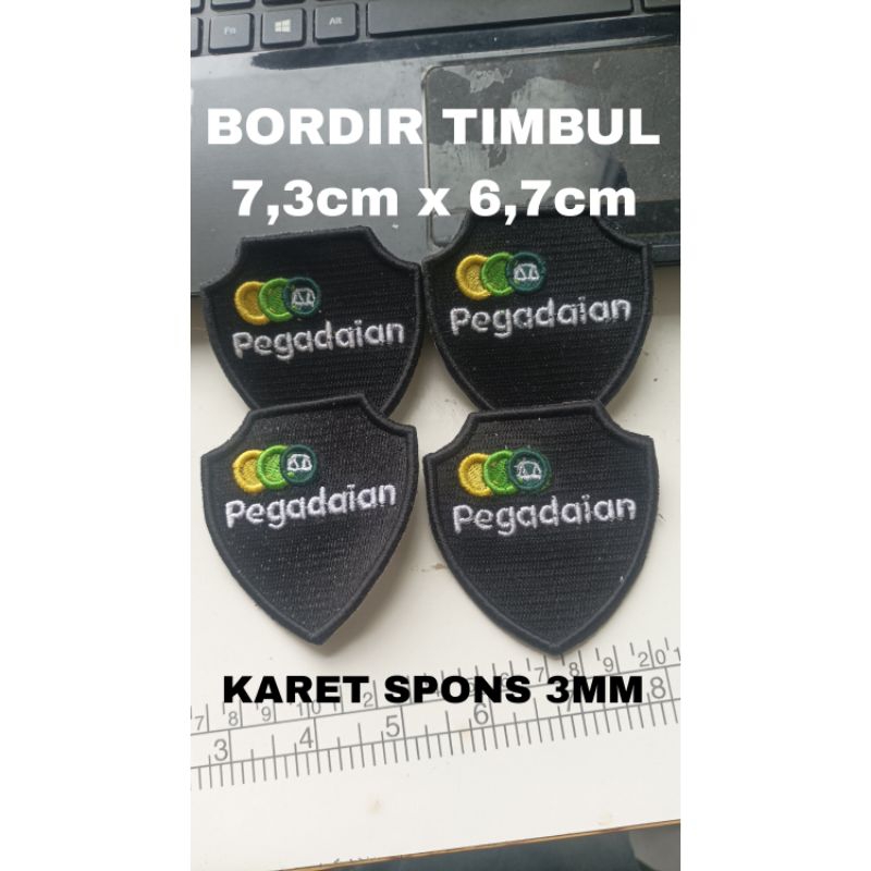 Logo Timbul Pegadaian Bordir Warna