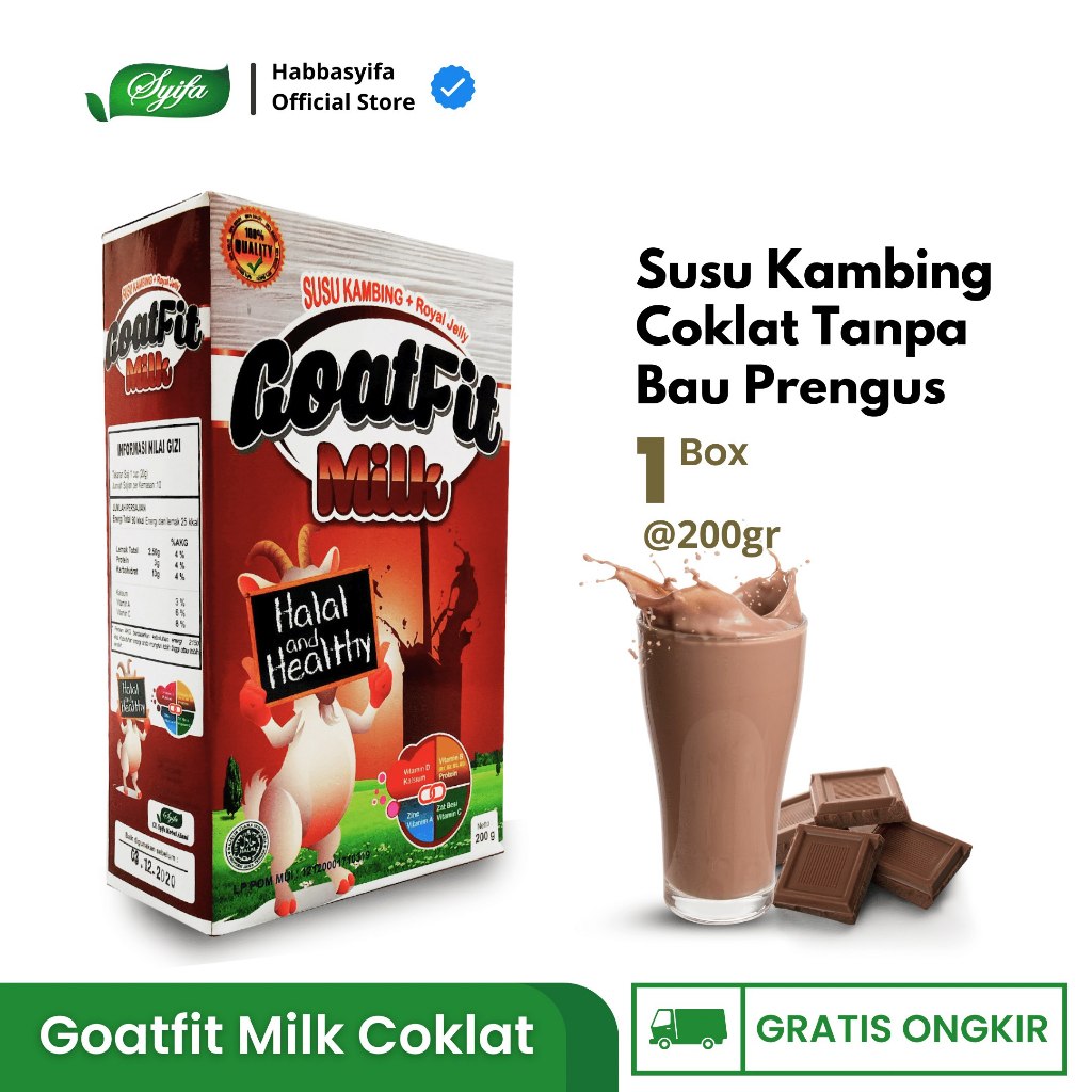 

Susu Kambing Etawa Goatfit | Goat Fit Milk Rasa Coklat 200 Gram