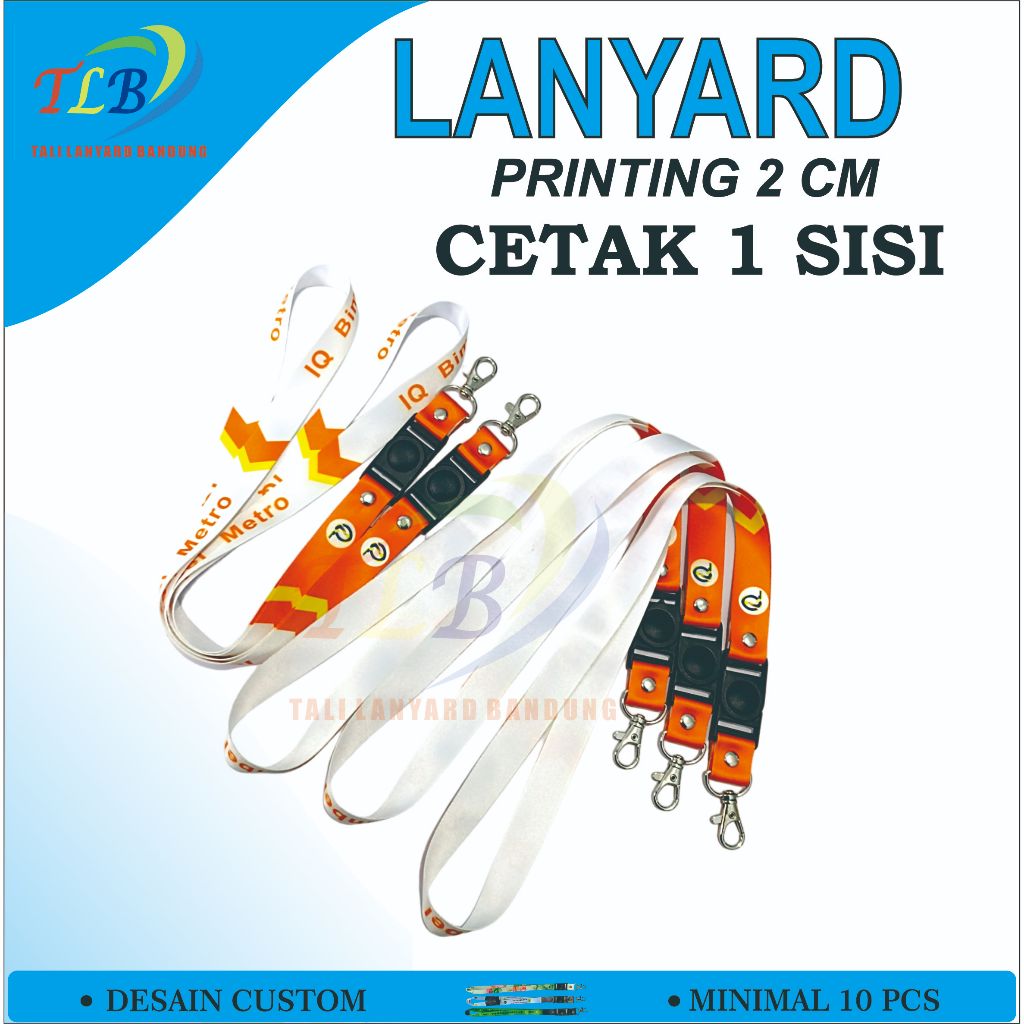 

PROMO CUSTOM TALI LANYARD ID CARD PRINTING SUBLIM 2 CM 1 SISI ,CETAK TALI LANYARD PRINTING FULL COLOR GANTUNGAN NAME TAG KALUNG DESAIN BEBAS