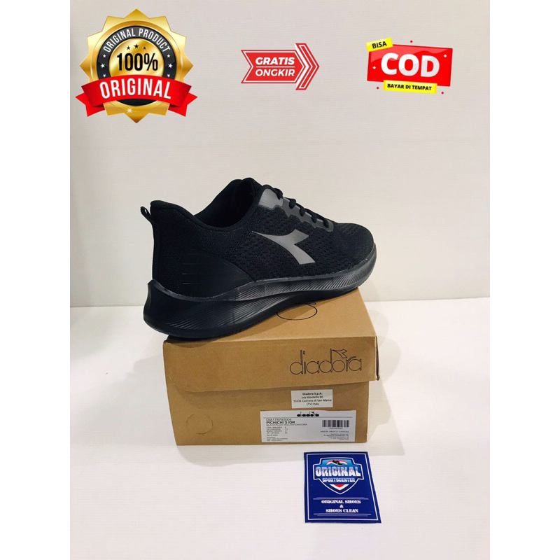 DIADORA GOVINDA FULL HITAM [DIAX23F0623N] ORIGINAL