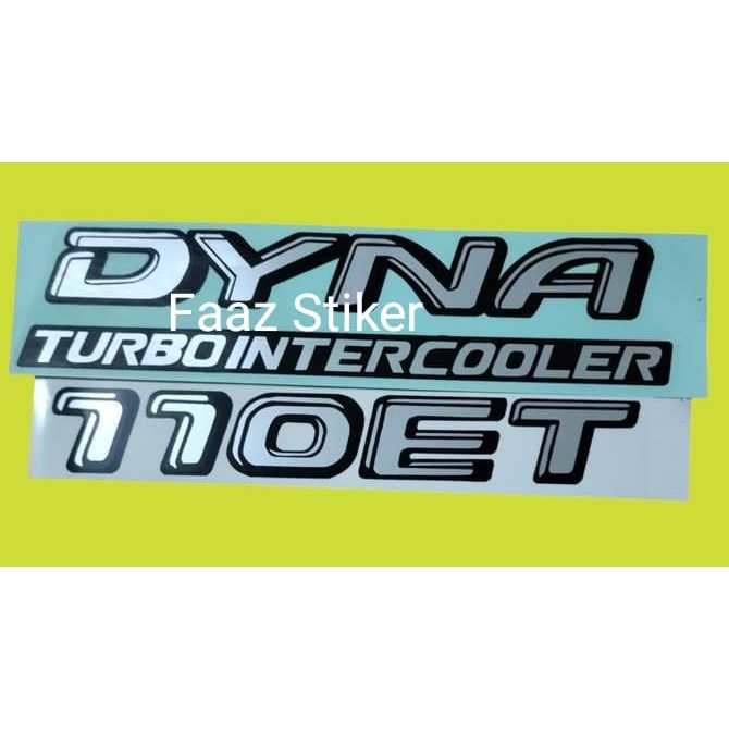 STIKER DEPAN MOBIL DYNA/DYNA TURBO INTERCOOLER 110ET