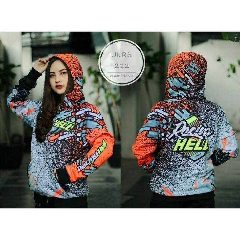 RECING RACING HELL SWEATER JAKET RACING HELL JAKET FULL PRINT JAKET HOODIE