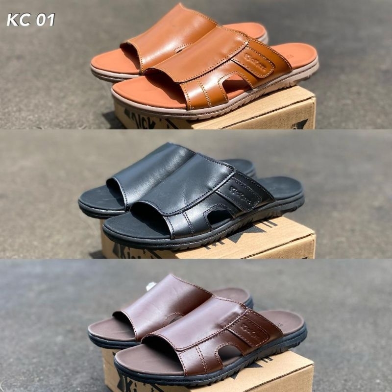 Sendal slop kickers pria sandal kickers selop kulit asli