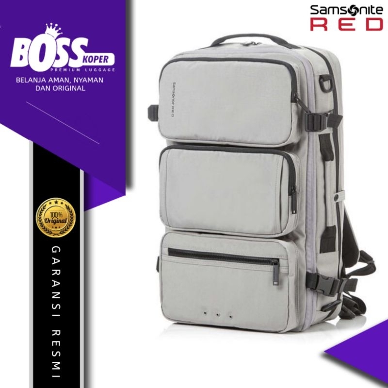 Ransel + Duffle SAMSONITE RED Backpack Outdoor Original