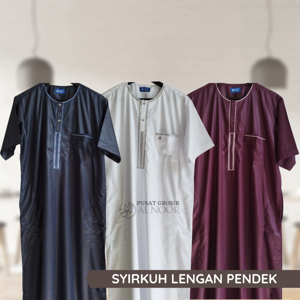 Jubah Saudi | Gamis Pria | Syirkuh Lengan Pendek - Pusat Grosir Al Noor