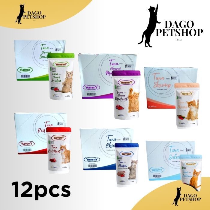 Yummy cat pouch 1 DUS ( isi 12 ) yummy cat wet food