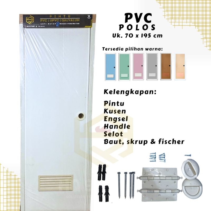 POL - Pintu PVC Kamar Mandi Tebal | Berkualitas