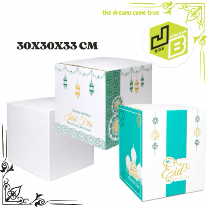 

Box Parcel 30x30x33 cm Kardus/ Parcel/ Box/ Parcel/ Lebaran/ Idul Fitri/ Eid/ Eid Mubarrak/ Paket/ Sembako/ Hampers/kuker /kue/tosca