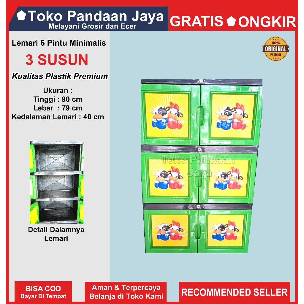 PROMO Lemari plastik adiplast karakter/lemari plastik adiplast/lemari plastik 3 susun/laci plastik/l