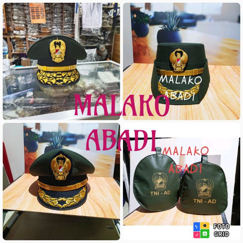 Topi pet  PDU TNI - AD Pamen dan Pati Pria