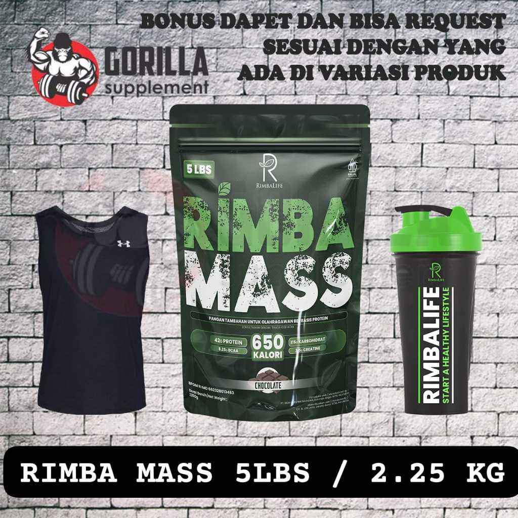 

Rimba Mass 5LBS 2250 Gram Rimbalife Rimba Mass Lean Gainer Lean Bulking Susu Penambah Berat Badan BPOM HALAL MUI