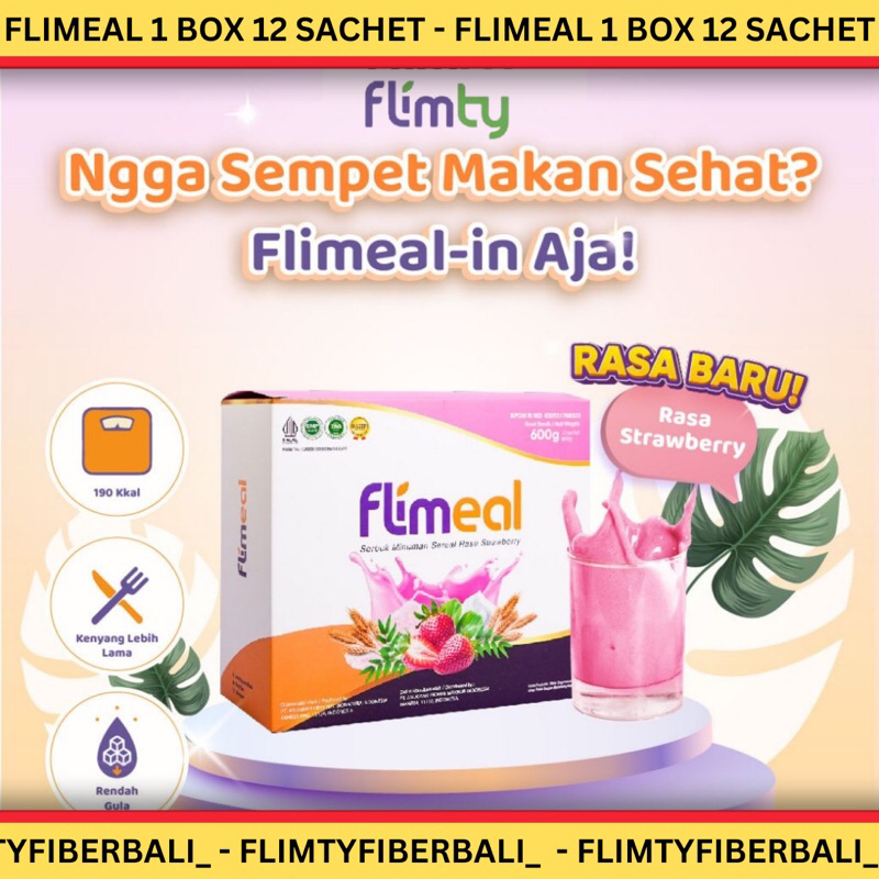Flimeal Flimty 1 Box Minuman Makanan Sereal Diet Pengganti Makan Pagi BPOM Original