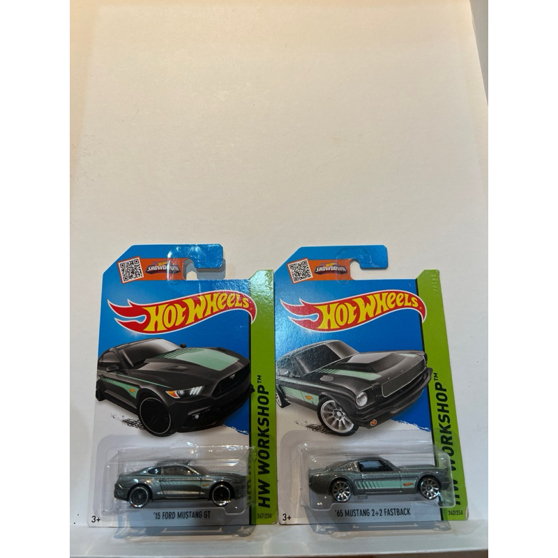 Hotwheels 15 Ford Mustang GT + 65 Mustang 2+2 Fastback