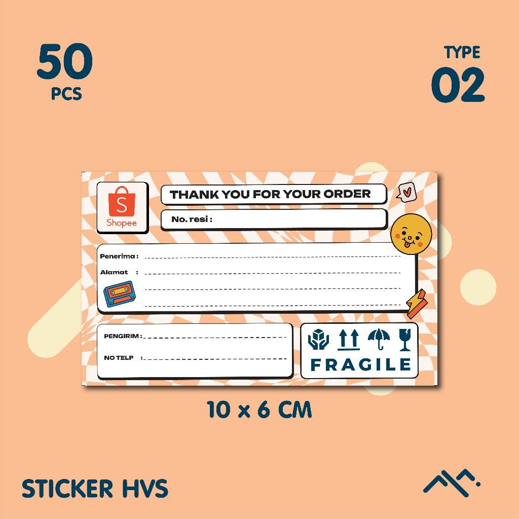 

[50PCS] Label Pengiriman Retro | Label Olshop | Sticker Resi | Stiker lucu | Stiker Paket | Sticker Ekspedisi | Sticker termurah