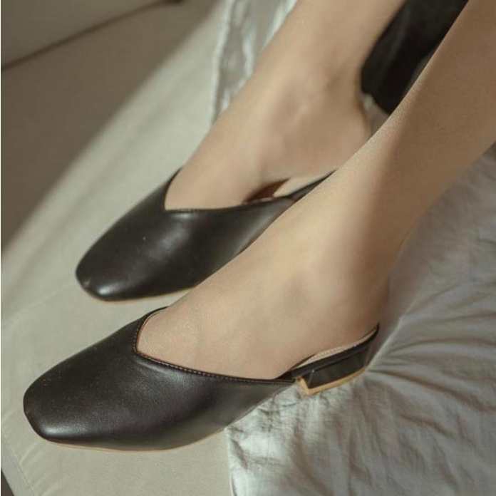 Star Buana - Lilie Mules Wanita Heels Hak 3 Cm Big Size