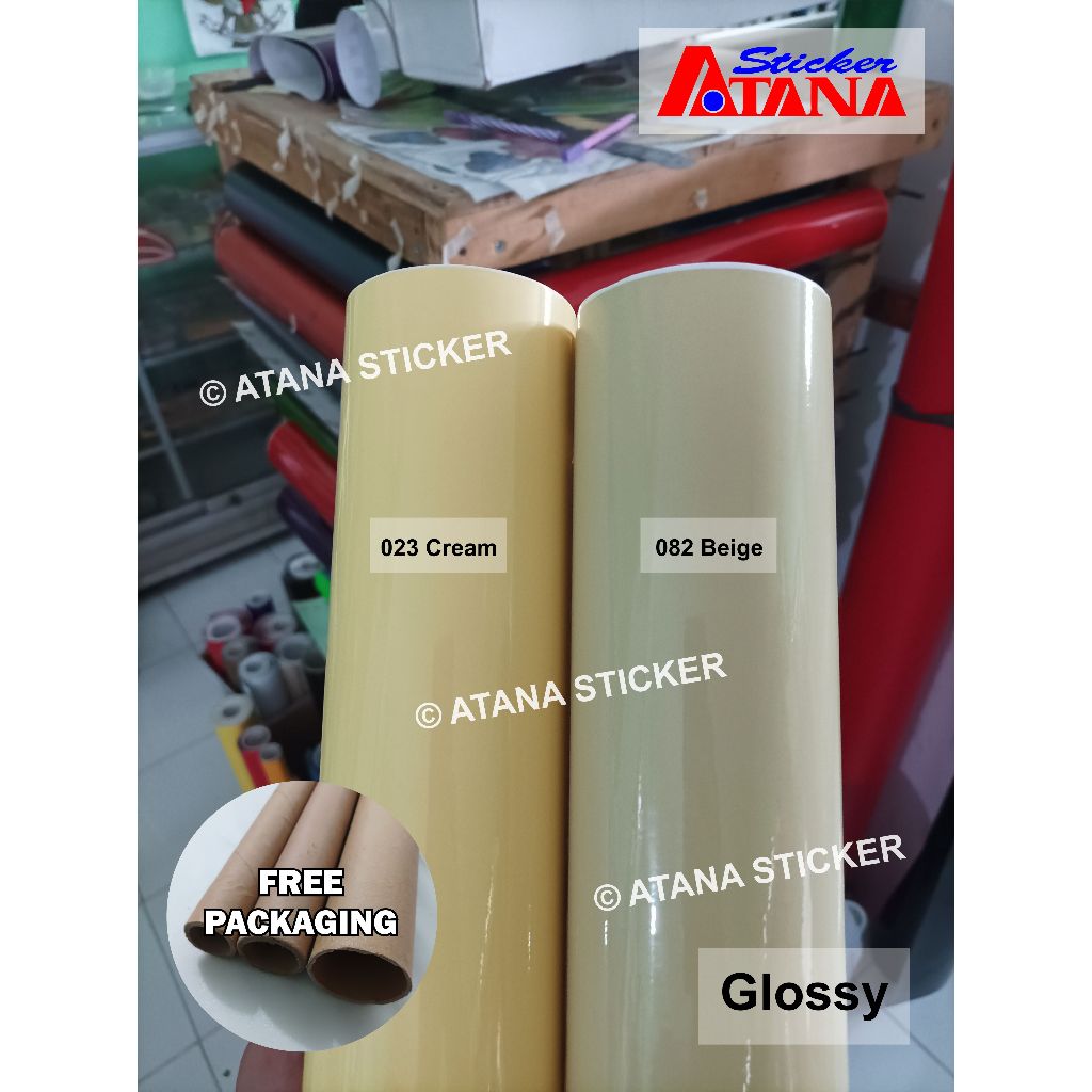 Skotlet Cream Glossy Krem Beige 023 082 Cokelat Coklat Mocca Pastel Kilap Metalik Cutting Stiker Ant