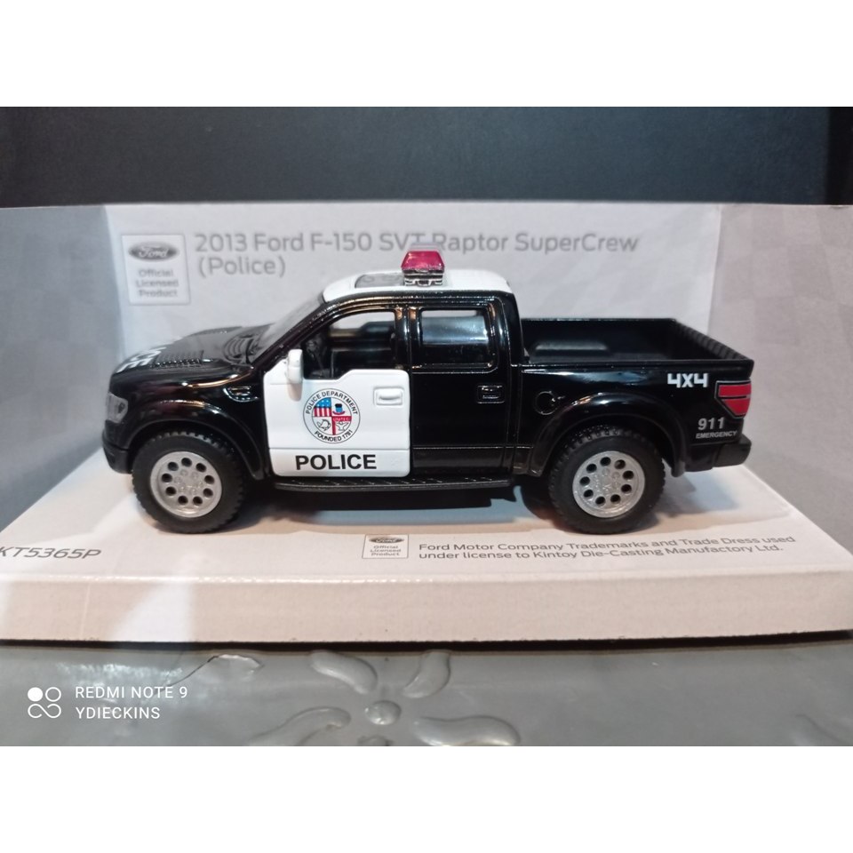 Diecast Kinsmart Mainan Anak Miniatur Mobil FORD F-150 RAPTOR - Police