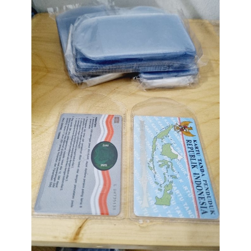 

PLASTIK KTP, ,atm,sim DLL 1pack isi 100pcs