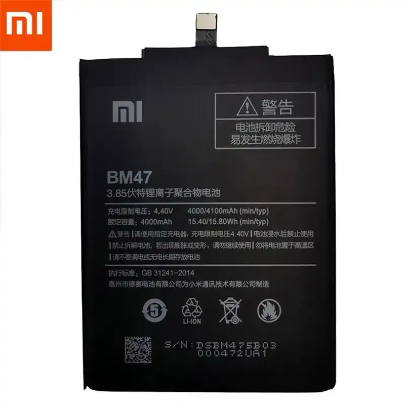Baterai Xiaomi Redmi 4X 3S BM47 Original