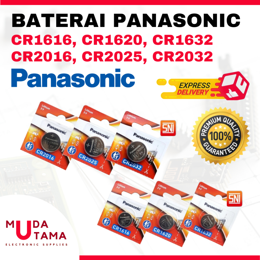 BATERAI CR1616 CR1620 CR1632 CR2016 CR2025 CR2032 PANASONIC ORIGINAL - BATERAI REMOTE CR1616 PANASON