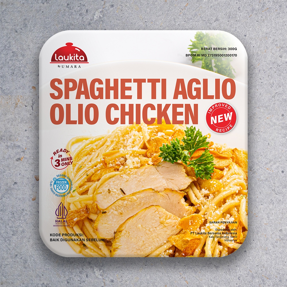 

Laukita Gourmet Spaghetti Aglio Olio Chicken Frozen Food Pasta [300g]