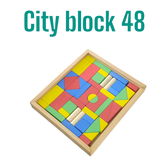 Mainan edukasi city block 48
