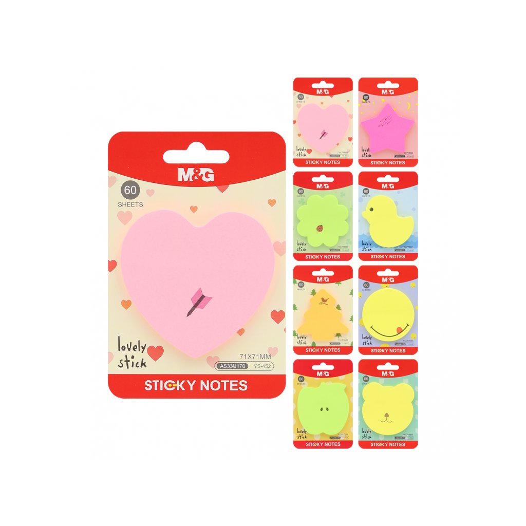 

Kertas Memo M&G Lovely stick 3x3 Fancy Sticky Notes 60 Sheets YS-452