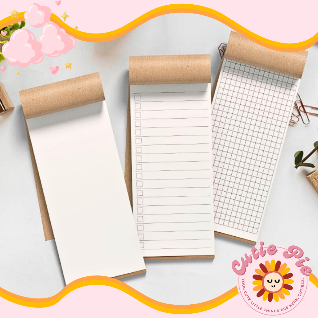 

NOTEBOOK MEMO TO DO LIST NOTEPAD WEEKLY PLANER CHECK LIST SMALL NOTE BOOK CRAFT WHITE PAPER SIMPLE AESTHETIC VINTAGE BUKU CATATAN AGENDA HARIAN KECIL KERTAS KRAFT PUTIH 37 LEMBAR 100 GSM