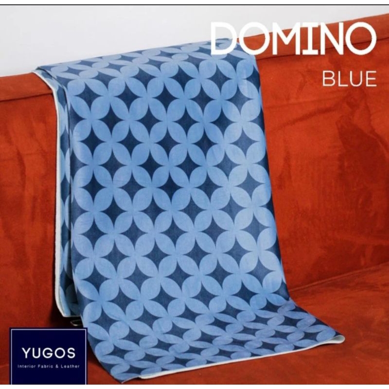 DOMINO Kain Kursi Sofa Motif Bunga Semi Baldu