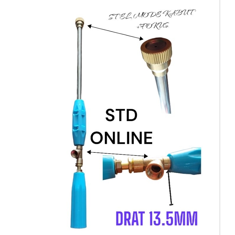 Gun Sprayer biru panjang 60cm Stik sprayer biru 60cm