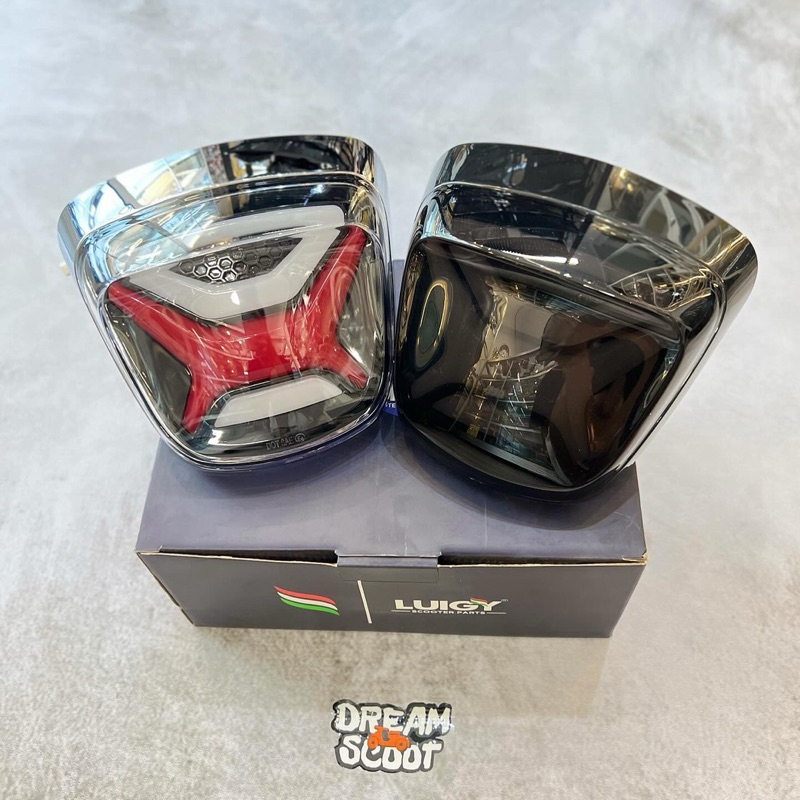 Stoplamp Luigy Model Virtu X Smoke & Clear Stoplamp Vespa Sprint Vespa Primavera Lampu Vespa Matic S
