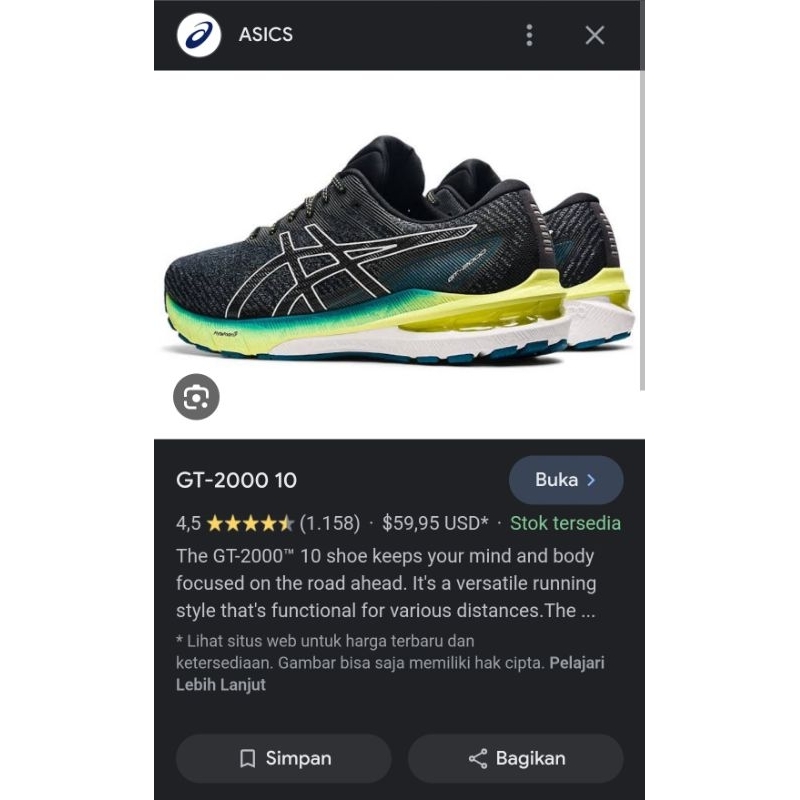 Asics GT 2000 10th Running shoes preloved