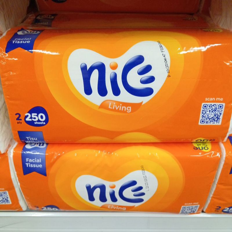 Tissue Facial Soft Pack Nice 250Sheet 2Ply