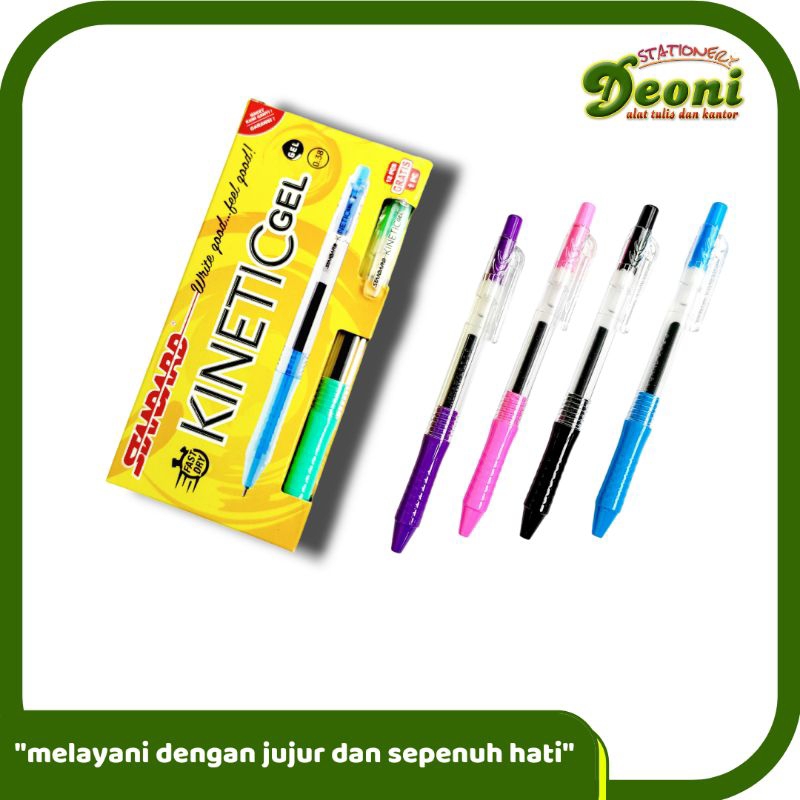 

STANDARD Bolpen Pena Gel Pen Kinetic 0.38mm Hitam