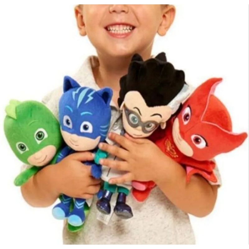 Mainan Figure Boneka Pj Mask Catboy Owlette Gekko 40cm