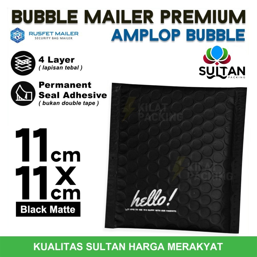 

Amplop bubble murah bubble mailer polybubble packing black 11x11 cm