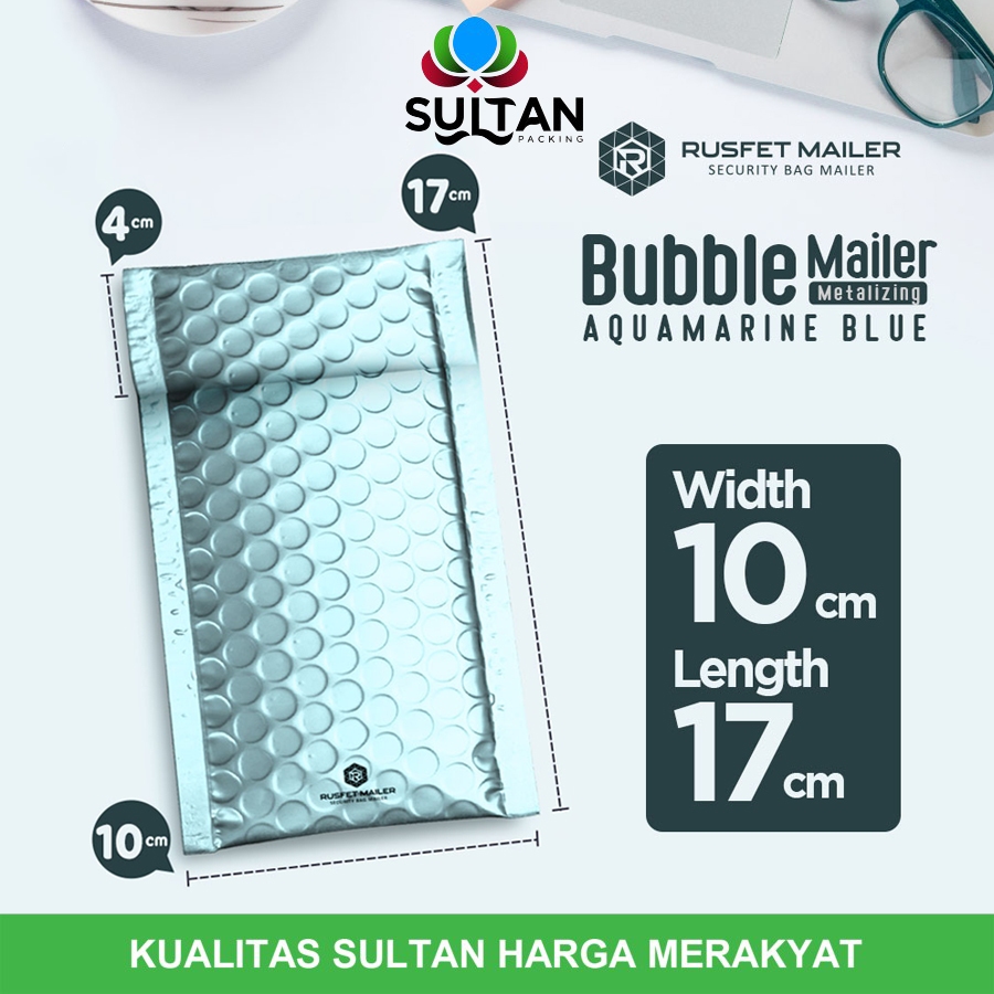 

AMPLOP BUBBLE MURAH|BUBBLE MAILER|BUBBLE PACKING LIGHT BLUE METAL10x17