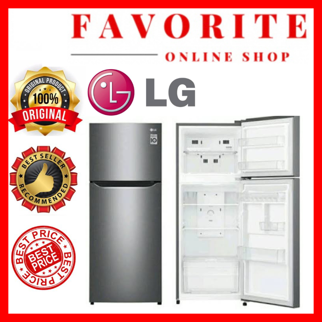 KULKAS LG 2 PINTU GN-B 222 SLCB  LEMARI ES 2 PINTU LG INVERTER 222SLCB