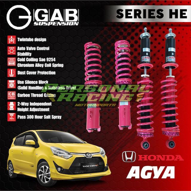 Aksesoris Suspensi per Shockbecker Coilover GAB HE Series Agya Ayla