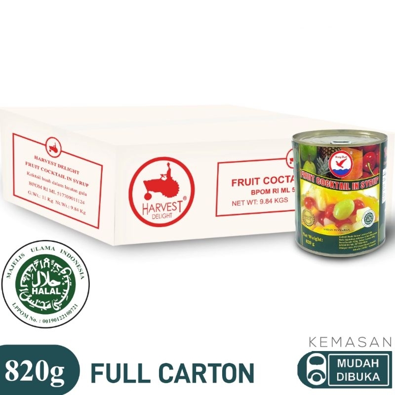 

Herring brand fruit cocktail full Carton 820gr x12 can - Dus