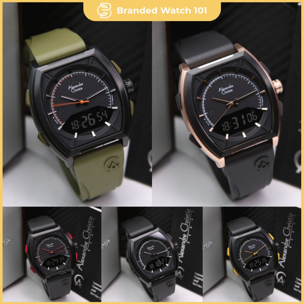 ORIGINAL Jam Tangan Pria Alexandre Christie Double Time AC 9390 / AC9390 / 9390 / AC 9391 / AC9391 /