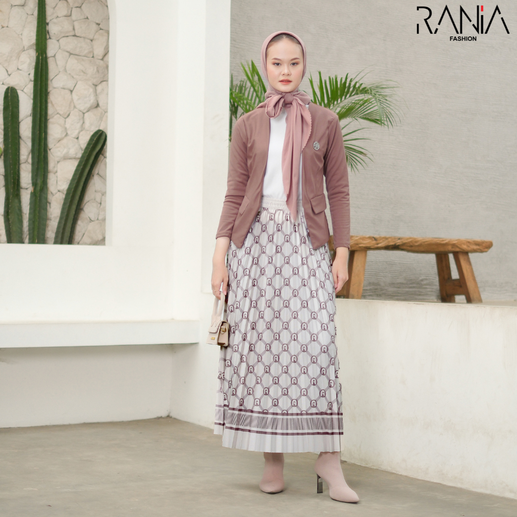 Rok Plisket Motif Rania Luxe By Rania Fashion