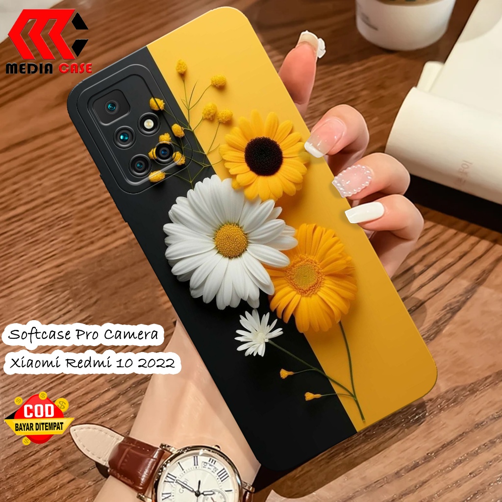 Case Xiaomi Redmi 10 2022 Terbaru - Motif Case Bunga - Casing Xiaomi Redmi 10 2022 - Softcase Xiaomi