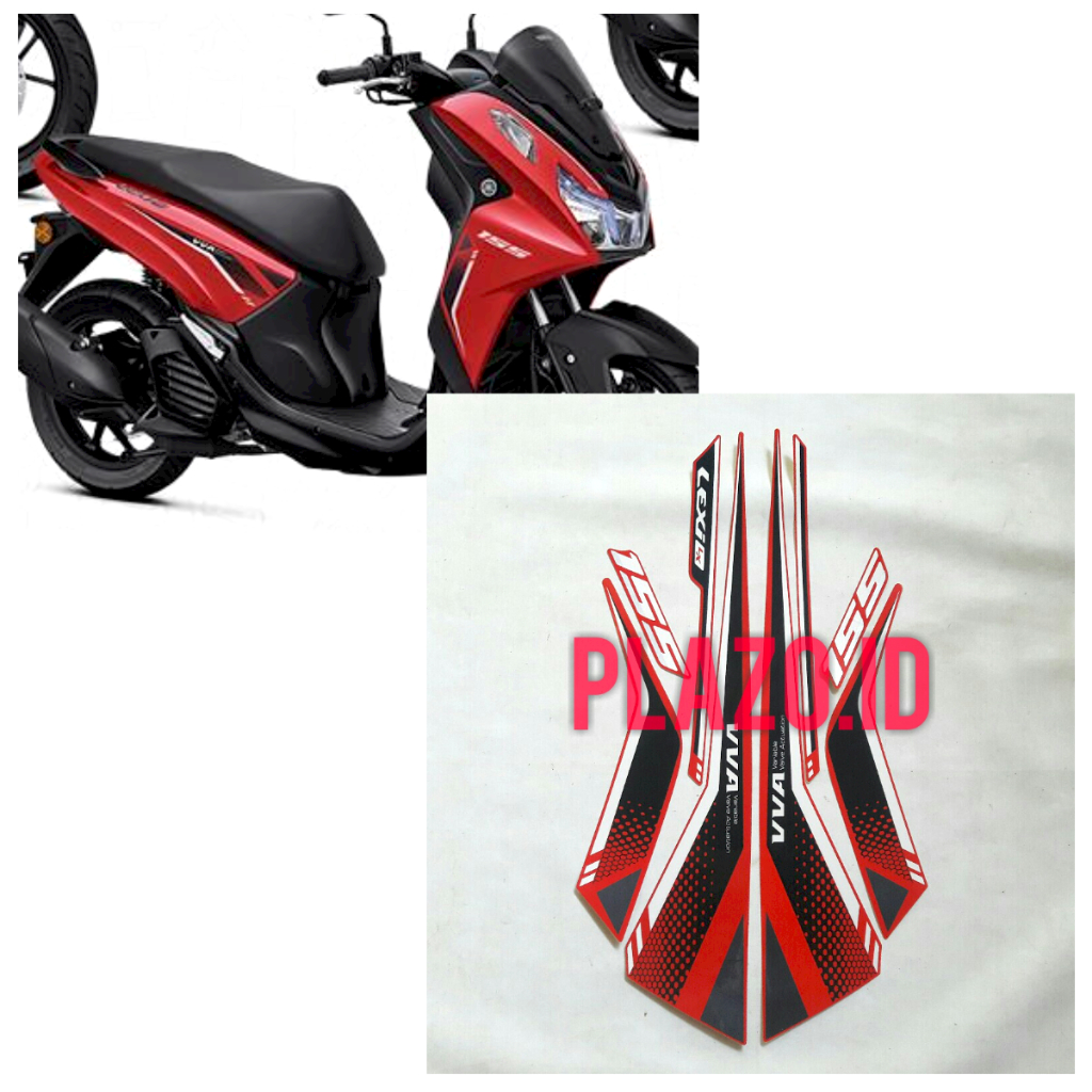 stiker yamaha lexi 2024 merah