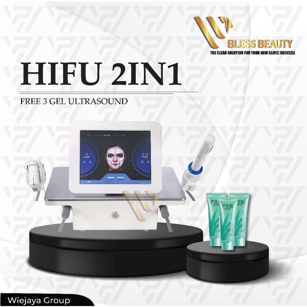 Alat Hifu 2in1 for Face lifting V tightening Hifu 5 Cartridge Garansi