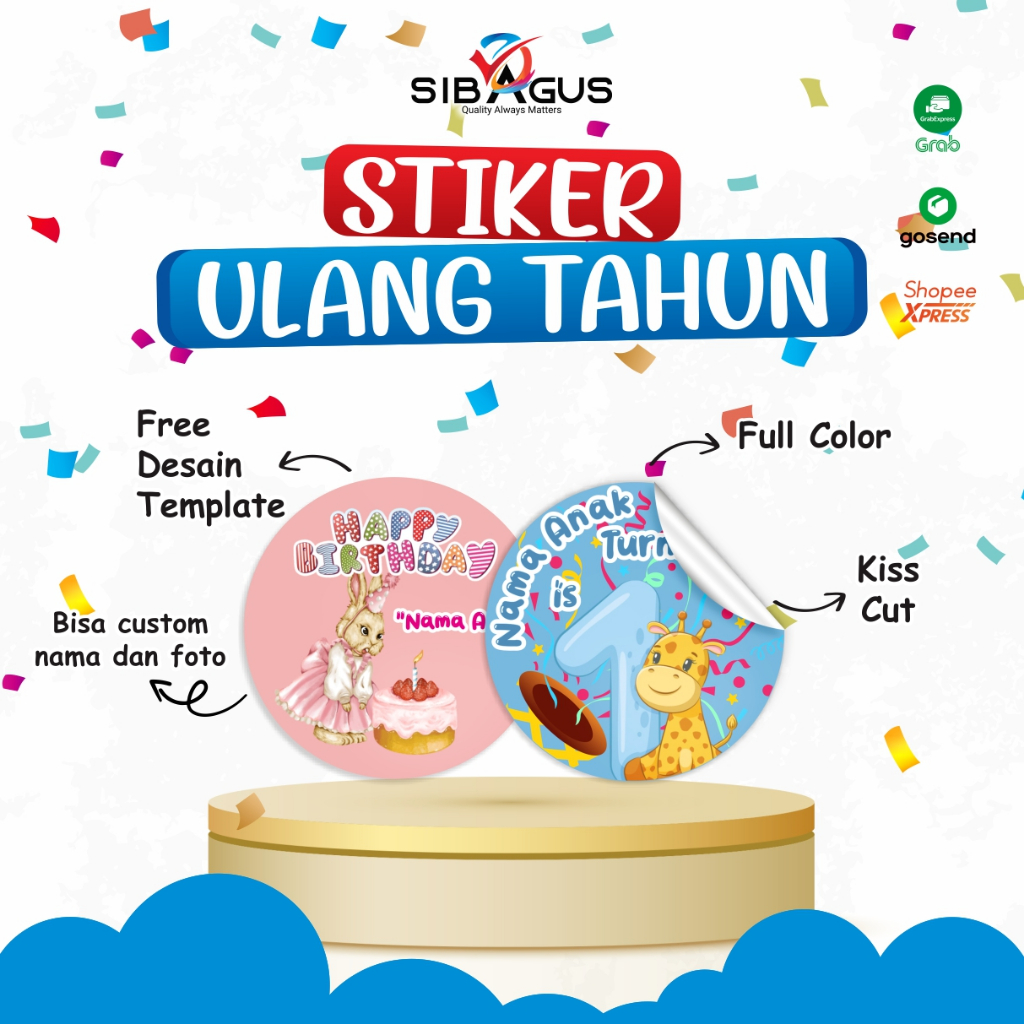 

Stiker Ulang Tahun Anak | Stiker Birthday | Stiker Ultah