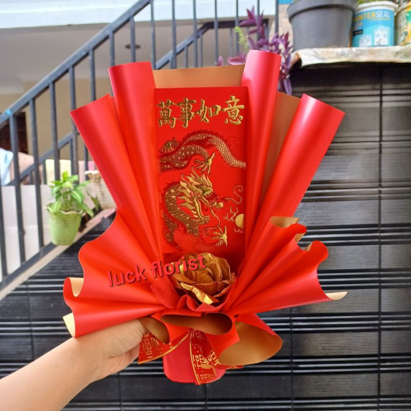 

Buket angpao naga/buket imlek