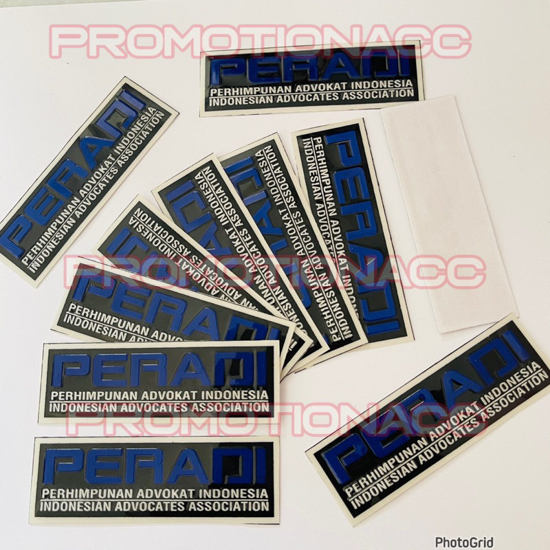 

Stiker PERADI Sticker Tempelan PERADI Advokat Pengacara Emboss Timbul Stiker PERADI 8,6cm x 2,8cm