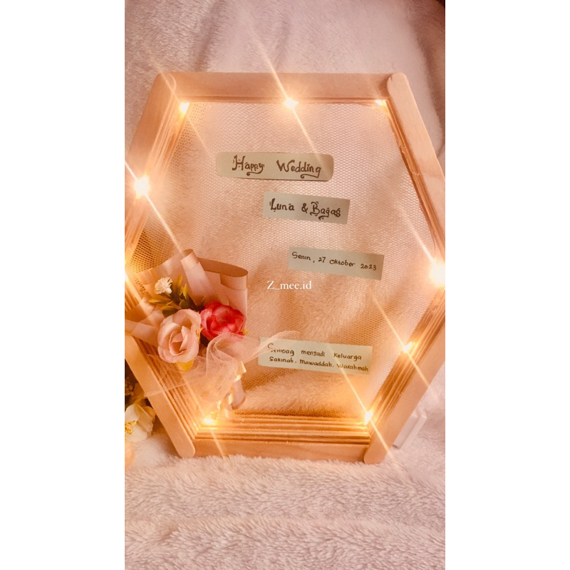 HEXA frame flower|| hexagonal frame stik|| frame stik lampu tumbler